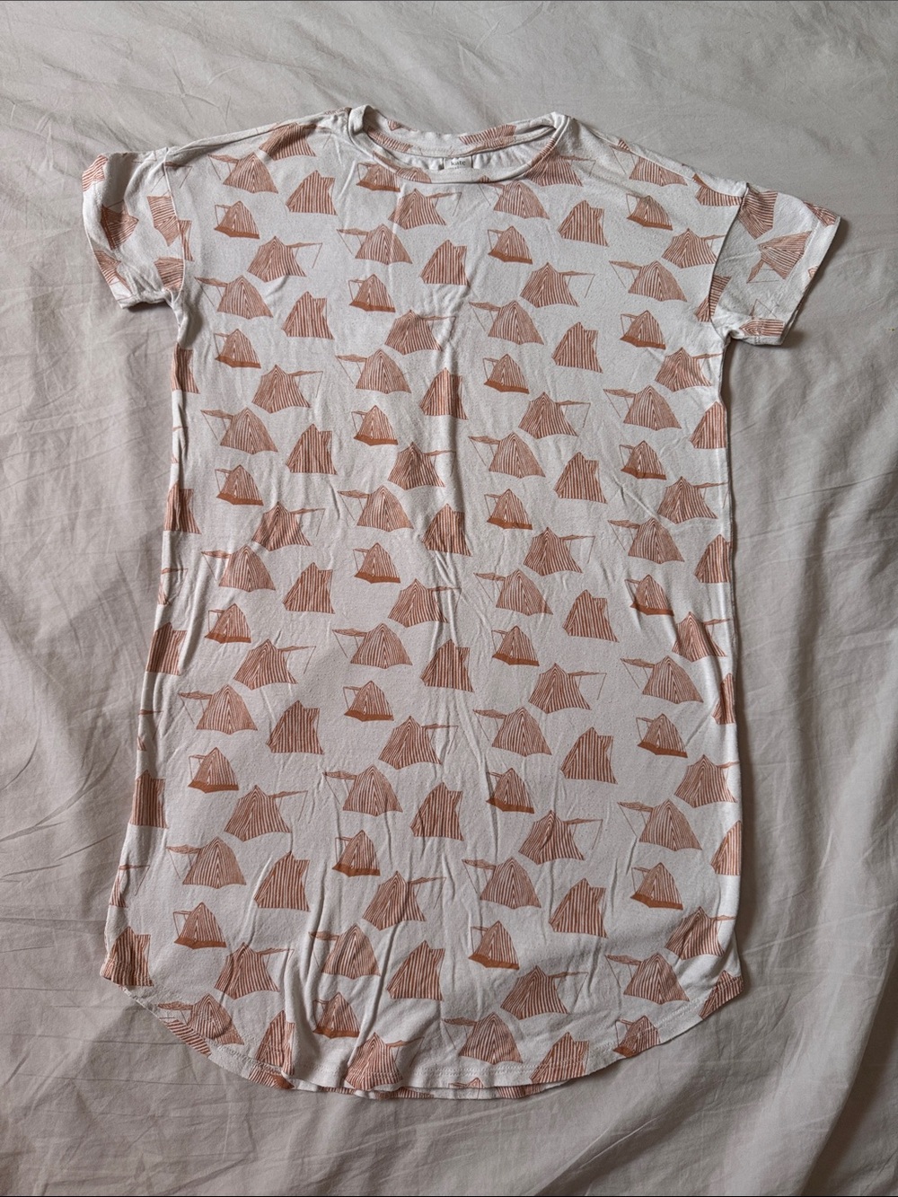 KQ modal t-shirt dress 7-8y orange beach tent
